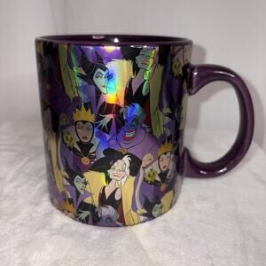 Disney Villains Coffee Mug 20 oz Purple Iridescent Ursula Malificient Cruella